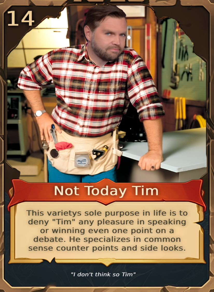 The JD Vance Trading Card Deck (18 unique cards)