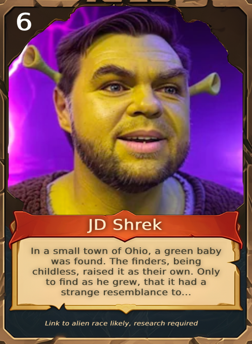 The JD Vance Trading Card Deck (18 unique cards)