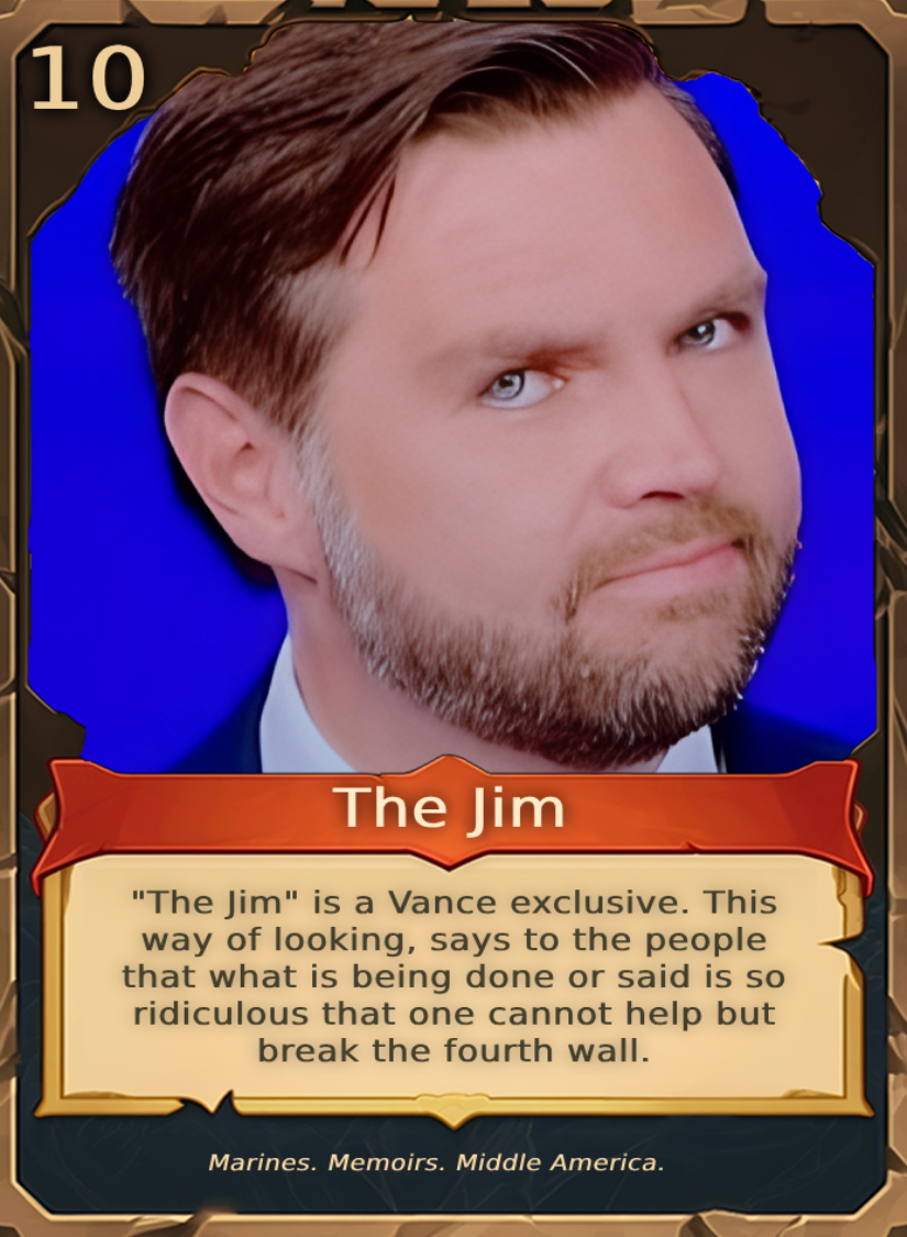 The JD Vance Trading Card Deck (18 unique cards)